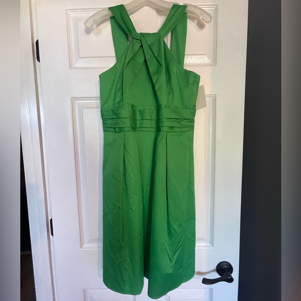 David's Bridal Green Sleeveless Dress